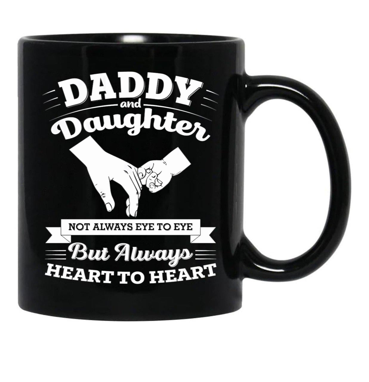 Daddy And Daughter Black Coffee Mug - Black