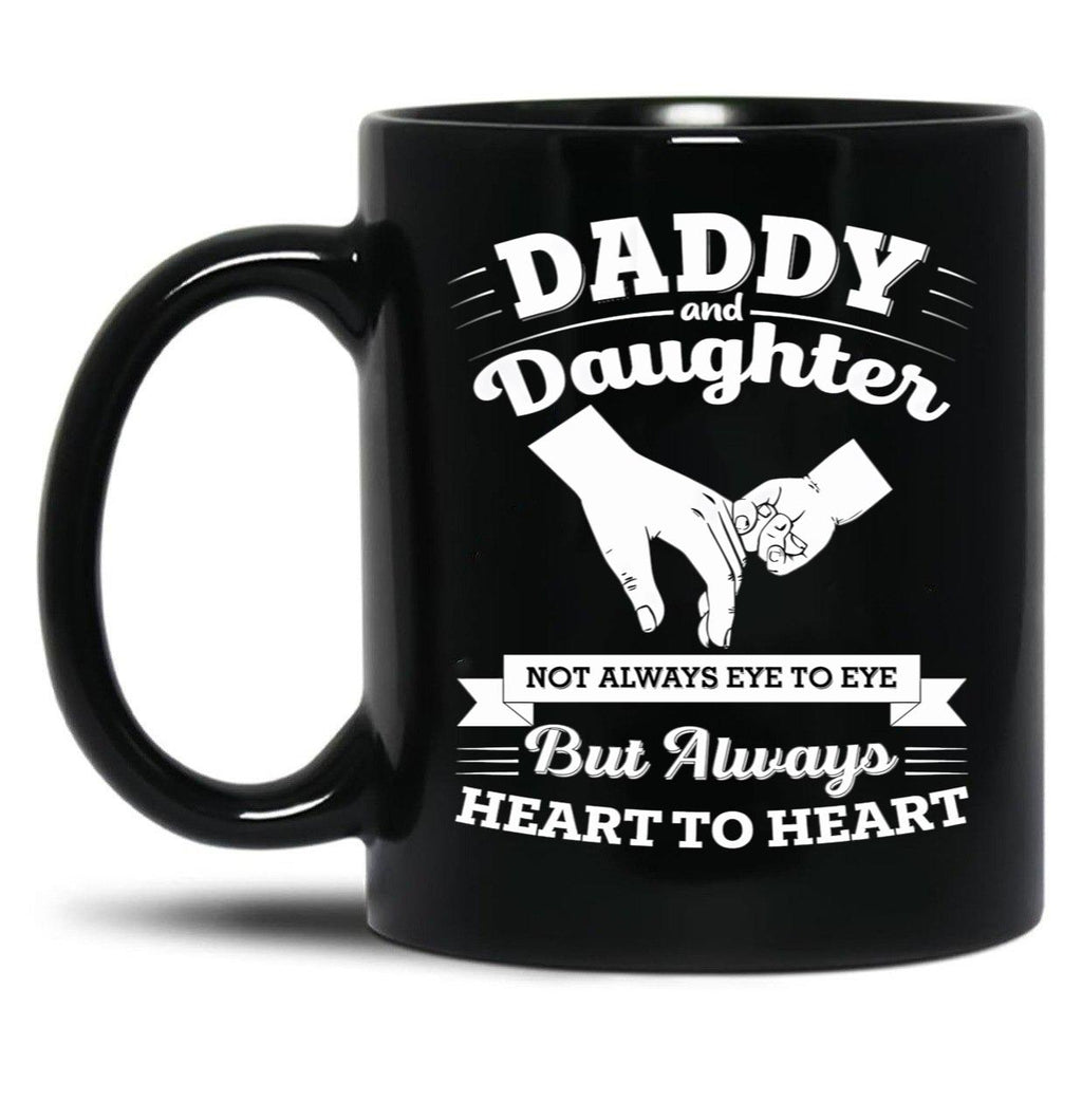 Daddy And Daughter Black Coffee Mug