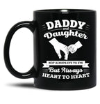 Daddy And Daughter Black Coffee Mug