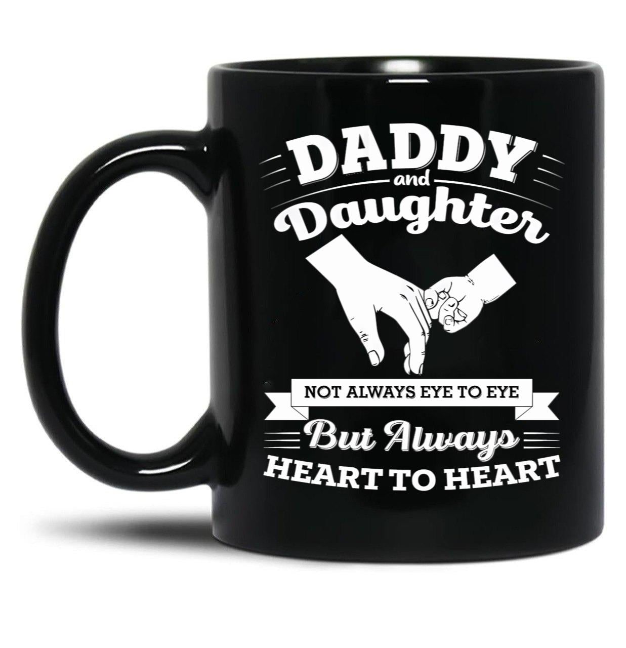 Daddy And Daughter Black Coffee Mug