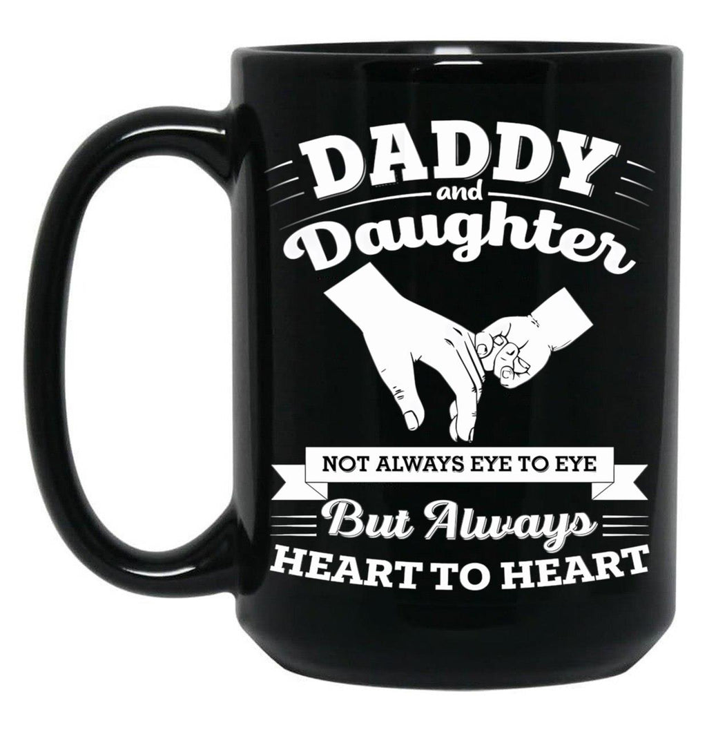 Daddy And Daughter Black Coffee Mug