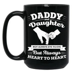 Daddy And Daughter Black Coffee Mug