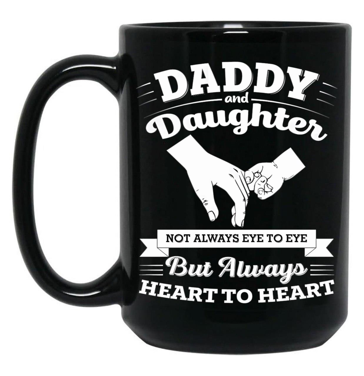 Daddy And Daughter Black Coffee Mug