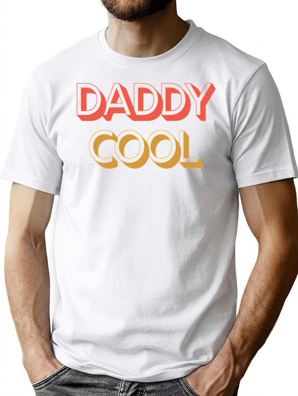 Daddy Cool Retro Style Father'S Day Gift T-Shirt for Men & Women, T-Shirts Graphic Tee - White