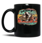 Daddy Daughter Best Friends For Life Sublimation Black Coffee Mug