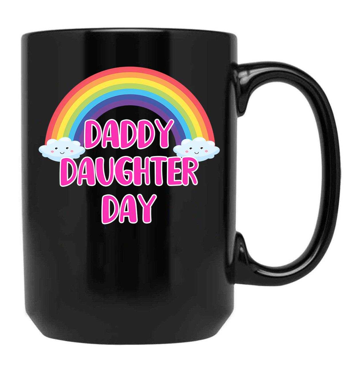 Daddy Daughter Day Black Coffee Mug - Black