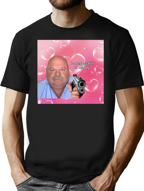 Daddy Winkle Bertram Be Respectful to Daddy Wow Yrs22 Classic Premium Heavyweight Cotton T-Shirt - Black