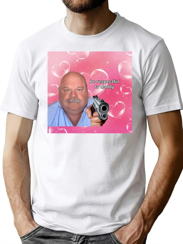Daddy Winkle Bertram Be Respectful to Daddy Wow Yrs22 Classic Premium Heavyweight Cotton T-Shirt - White