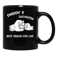 Daddyfather And Daughter Best Friends For Life Black Coffee Mug - Black