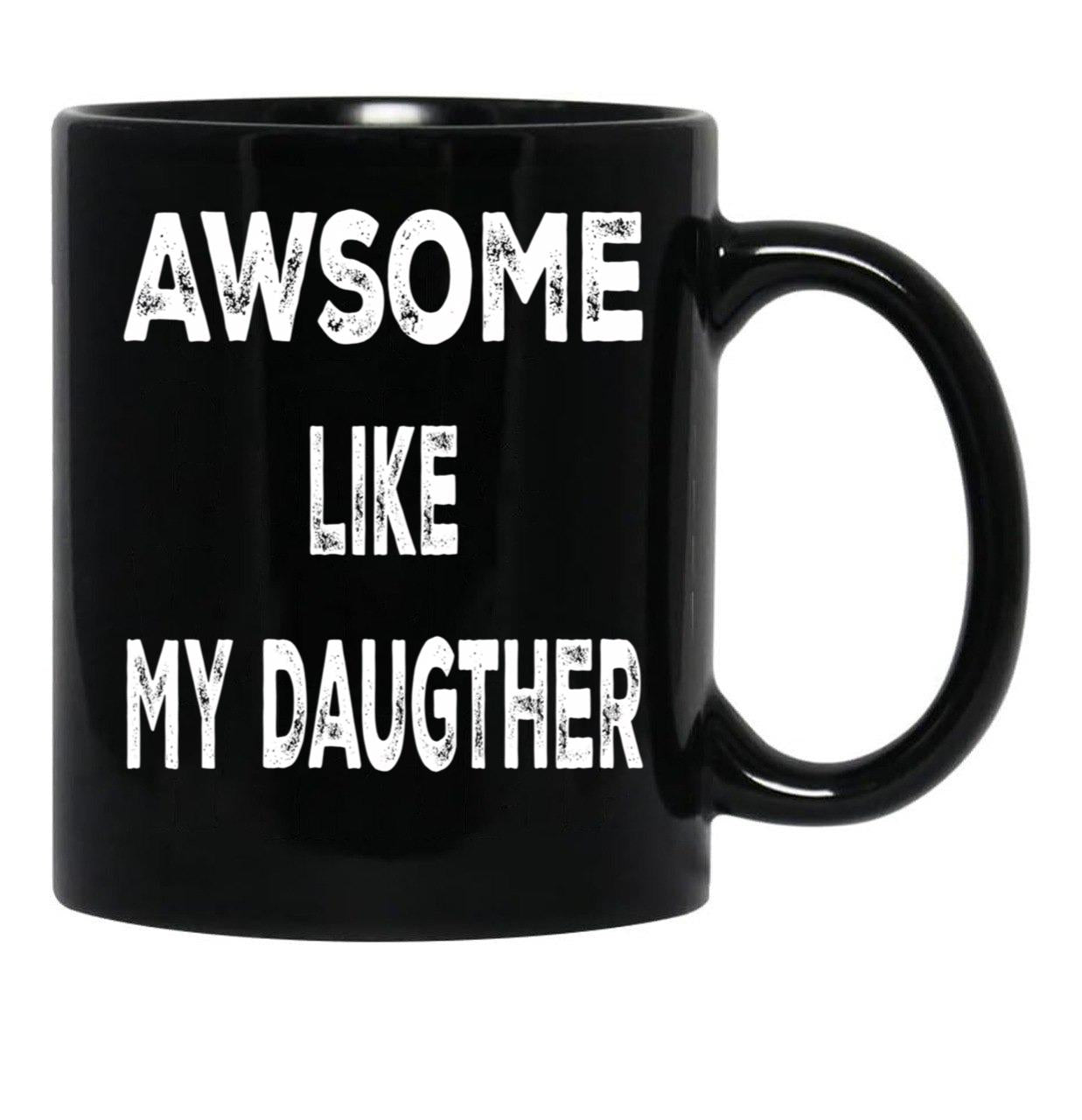 Daddys Girl Fathersday Gift Black Coffee Mug - Black