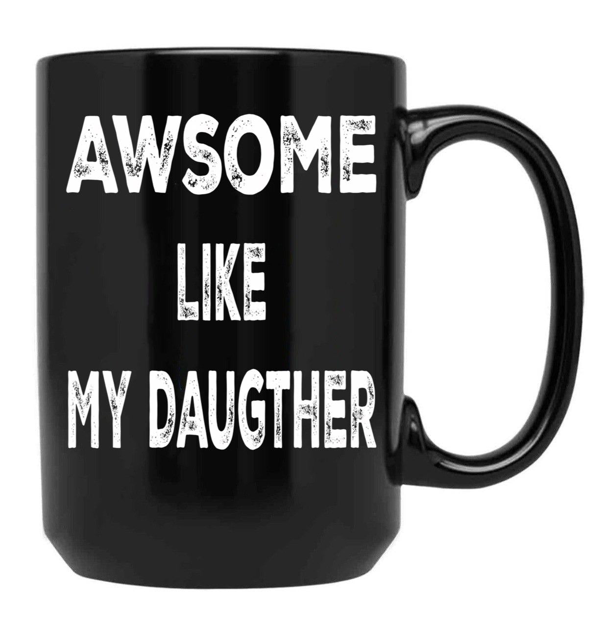Daddys Girl Fathersday Gift Black Coffee Mug - Black
