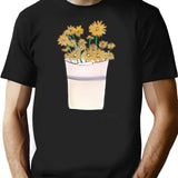 Daisies T-Shirt for Men & Women, T-Shirts Graphic Tee - Black
