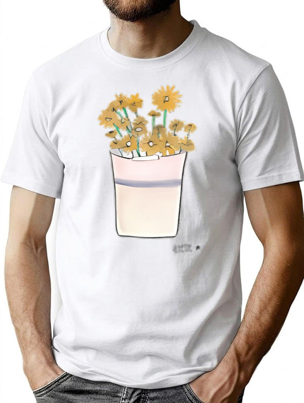 Daisies T-Shirt for Men & Women, T-Shirts Graphic Tee - White