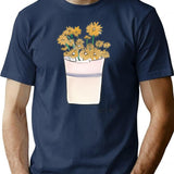 Daisies T-Shirt for Men & Women, T-Shirts Graphic Tee - Navy