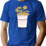 Daisies T-Shirt for Men & Women, T-Shirts Graphic Tee - Blue