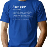 Dancer Description Design T-Shirt for Men & Women, T-Shirts Graphic Tee - Blue
