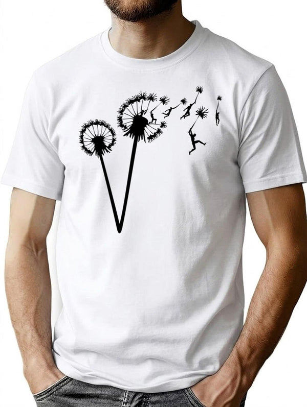 Dandylion People Flight T-Shirt for Men & Women, T-Shirts Graphic Tee - White