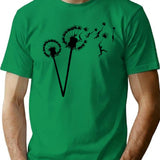 Dandylion People Flight T-Shirt for Men & Women, T-Shirts Graphic Tee - Green