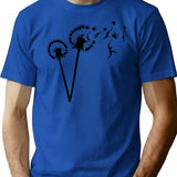 Dandylion People Flight T-Shirt for Men & Women, T-Shirts Graphic Tee - Blue