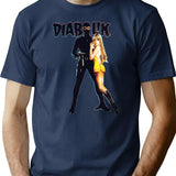 Danger Diabolik T-Shirt for Men & Women, T-Shirts Graphic Tee - Navy