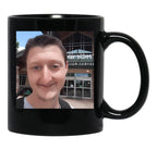 Daniel Larson Selfie Black Coffee Mug, Gift Coffee Mug - Black