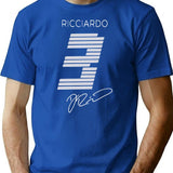 Daniel Ricciardo 3 - Rb Team_2024 T-Shirt for Men & Women, T-Shirts Graphic Tee - Blue