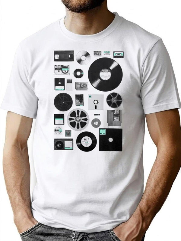 Data T-Shirt for Men & Women, T-Shirts Graphic Tee - White