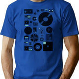 Data T-Shirt for Men & Women, T-Shirts Graphic Tee - Blue