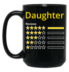 Daughter 5-Star Review Black Coffee Mug