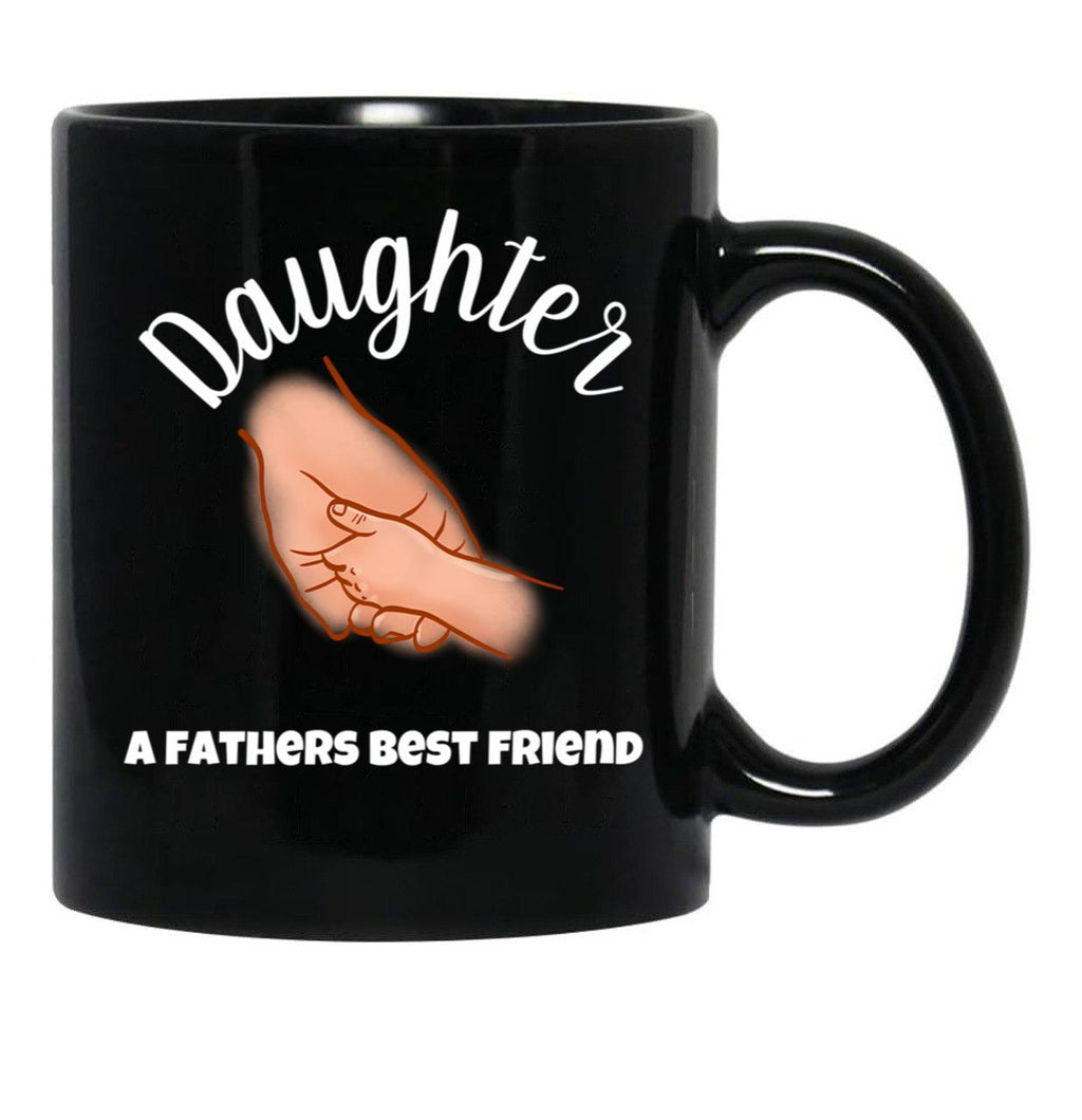 Daughter A Fathers Best Friend Black Coffee Mug - Black