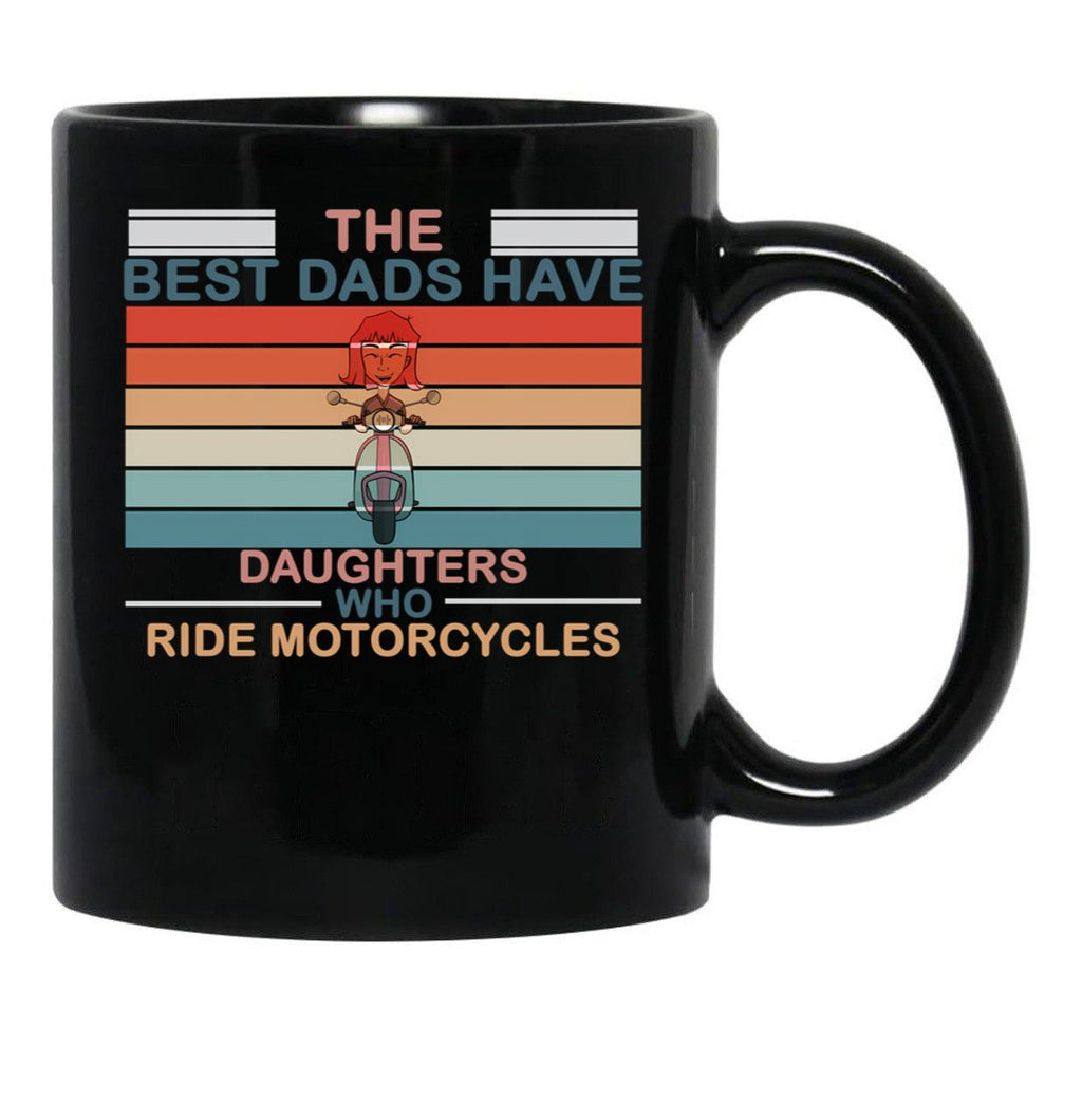 Daughter And Dad Love Fathers Day Black Coffee Mug - Black