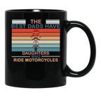 Daughter And Dad Love Fathers Day Black Coffee Mug - Black