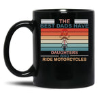 Daughter And Dad Love Fathers Day Black Coffee Mug