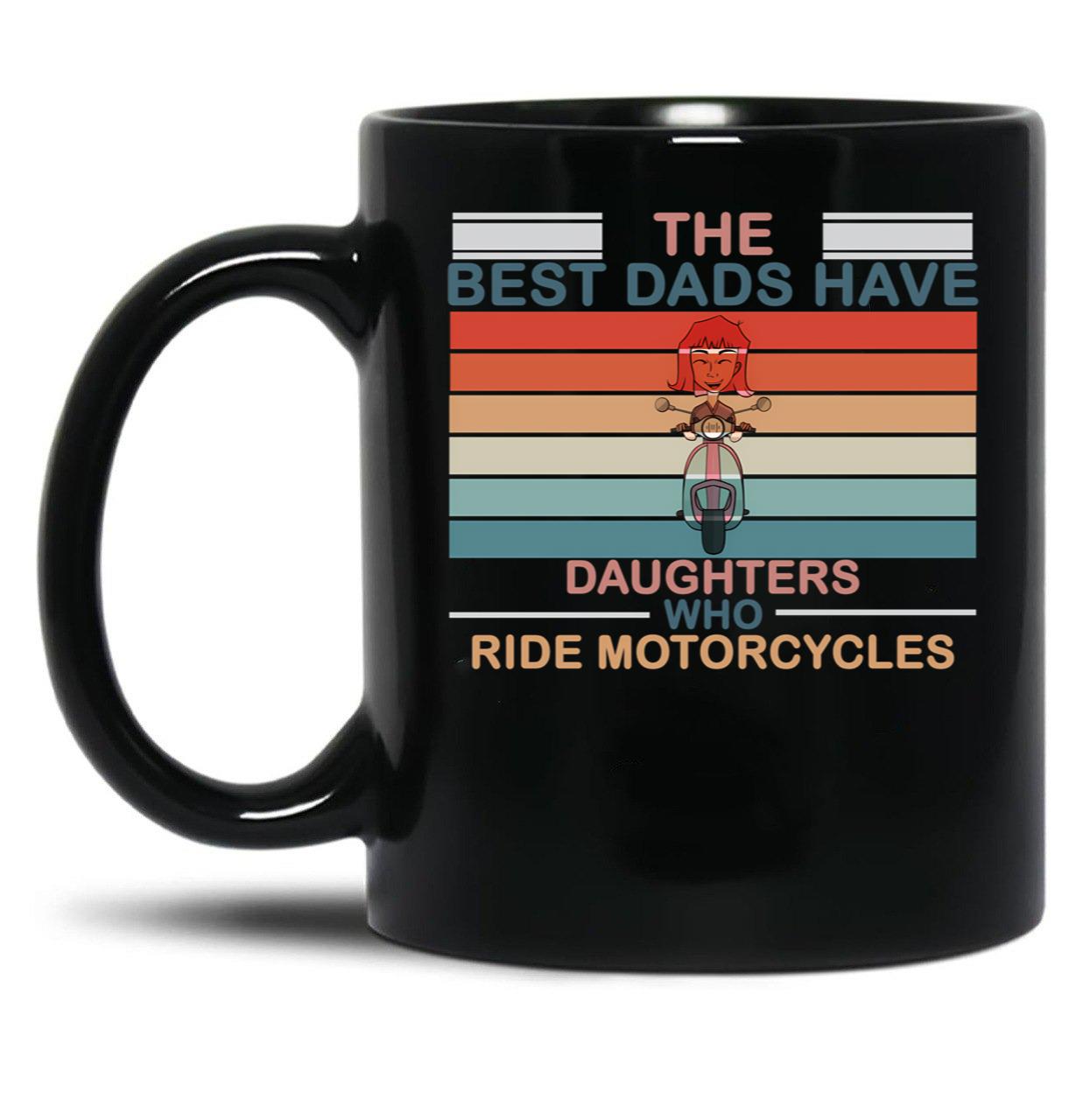 Daughter And Dad Love Fathers Day Black Coffee Mug