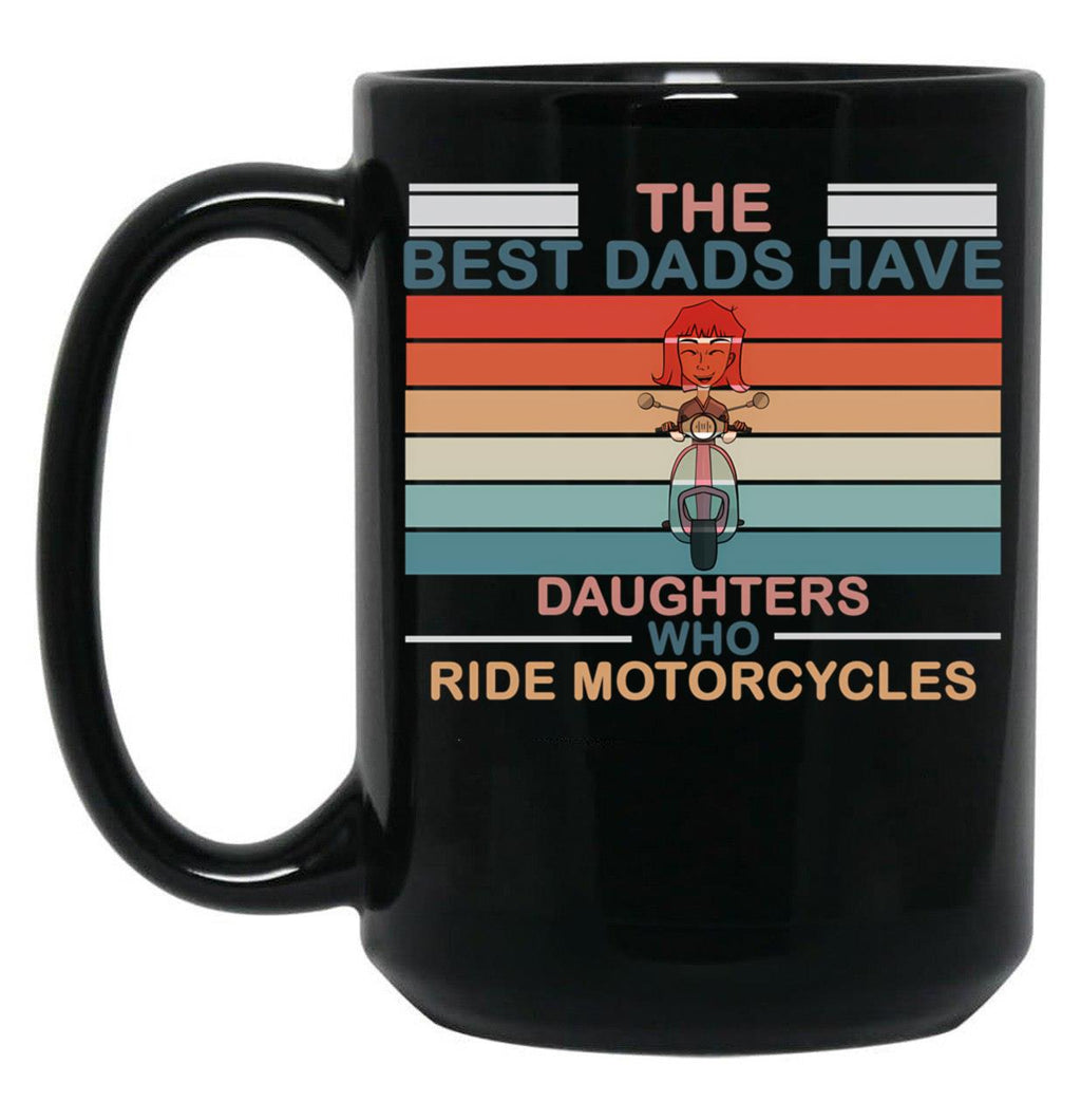 Daughter And Dad Love Fathers Day Black Coffee Mug