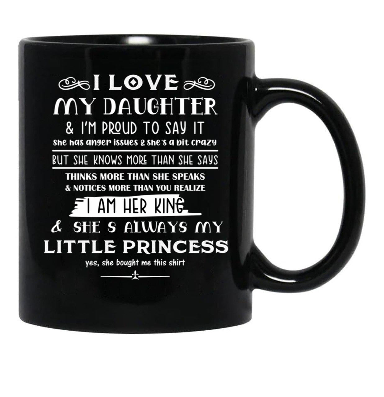 Daughter And Dad (1) Black Coffee Mug - Black