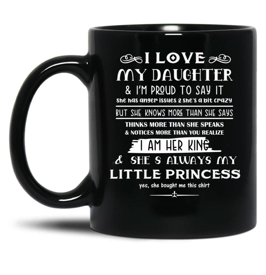 Daughter And Dad (1) Black Coffee Mug