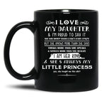Daughter And Dad (1) Black Coffee Mug