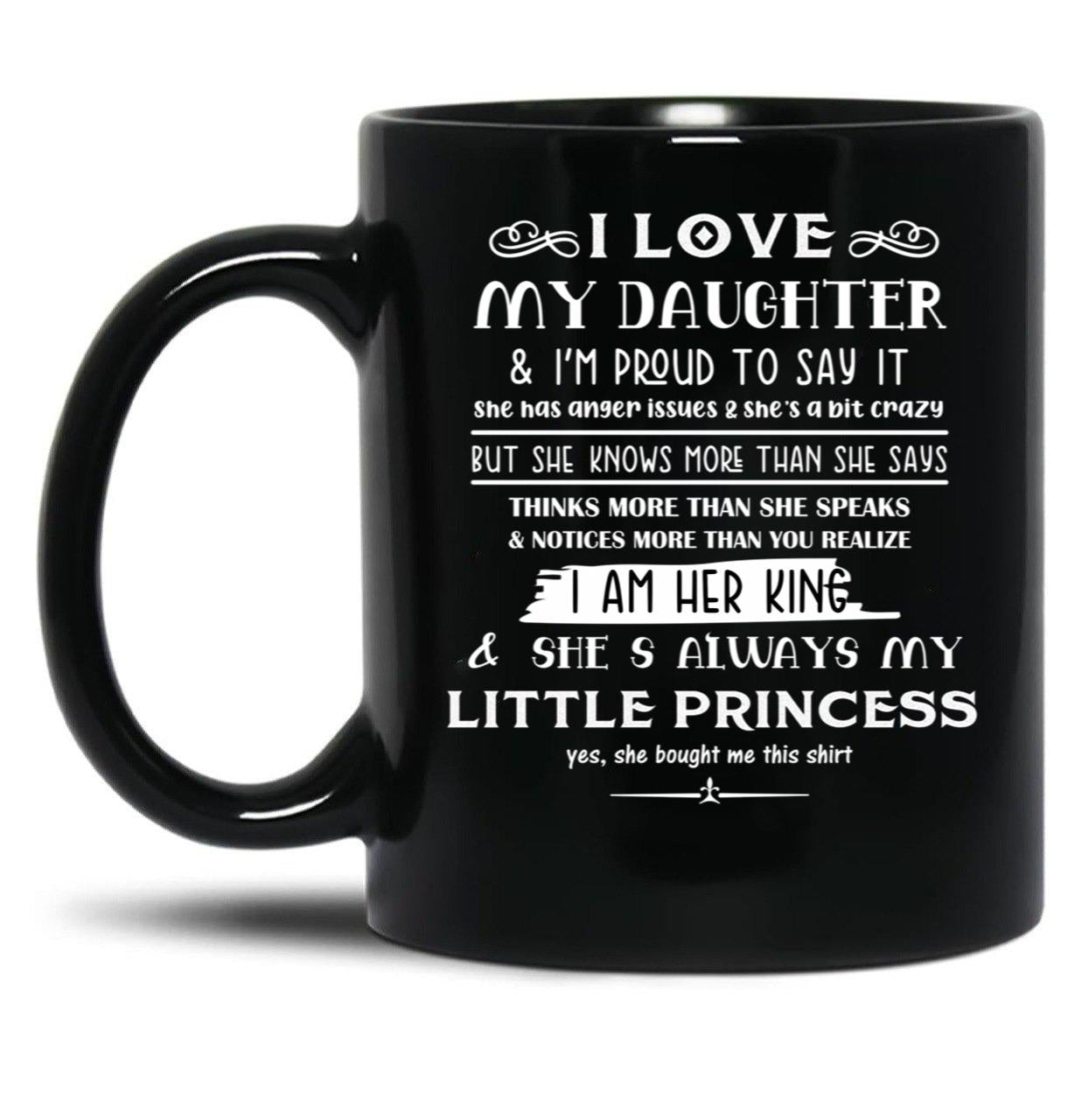 Daughter And Dad (1) Black Coffee Mug