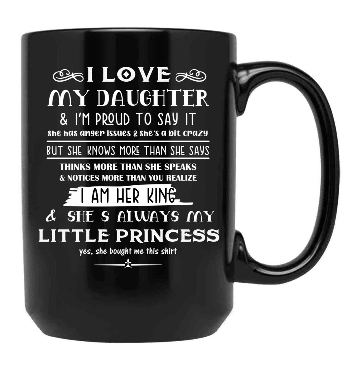 Daughter And Dad (1) Black Coffee Mug - Black