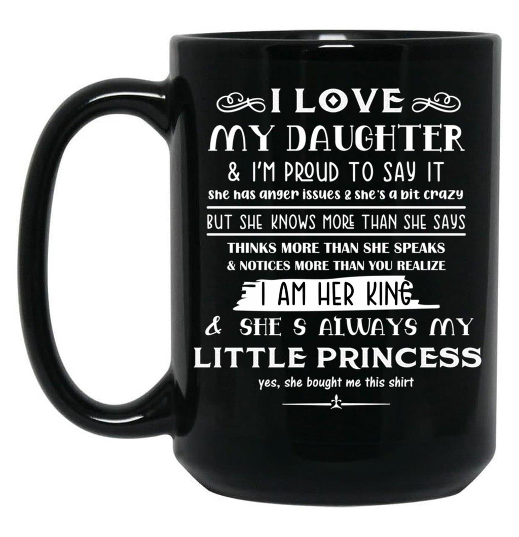 Daughter And Dad (1) Black Coffee Mug