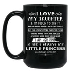 Daughter And Dad (1) Black Coffee Mug