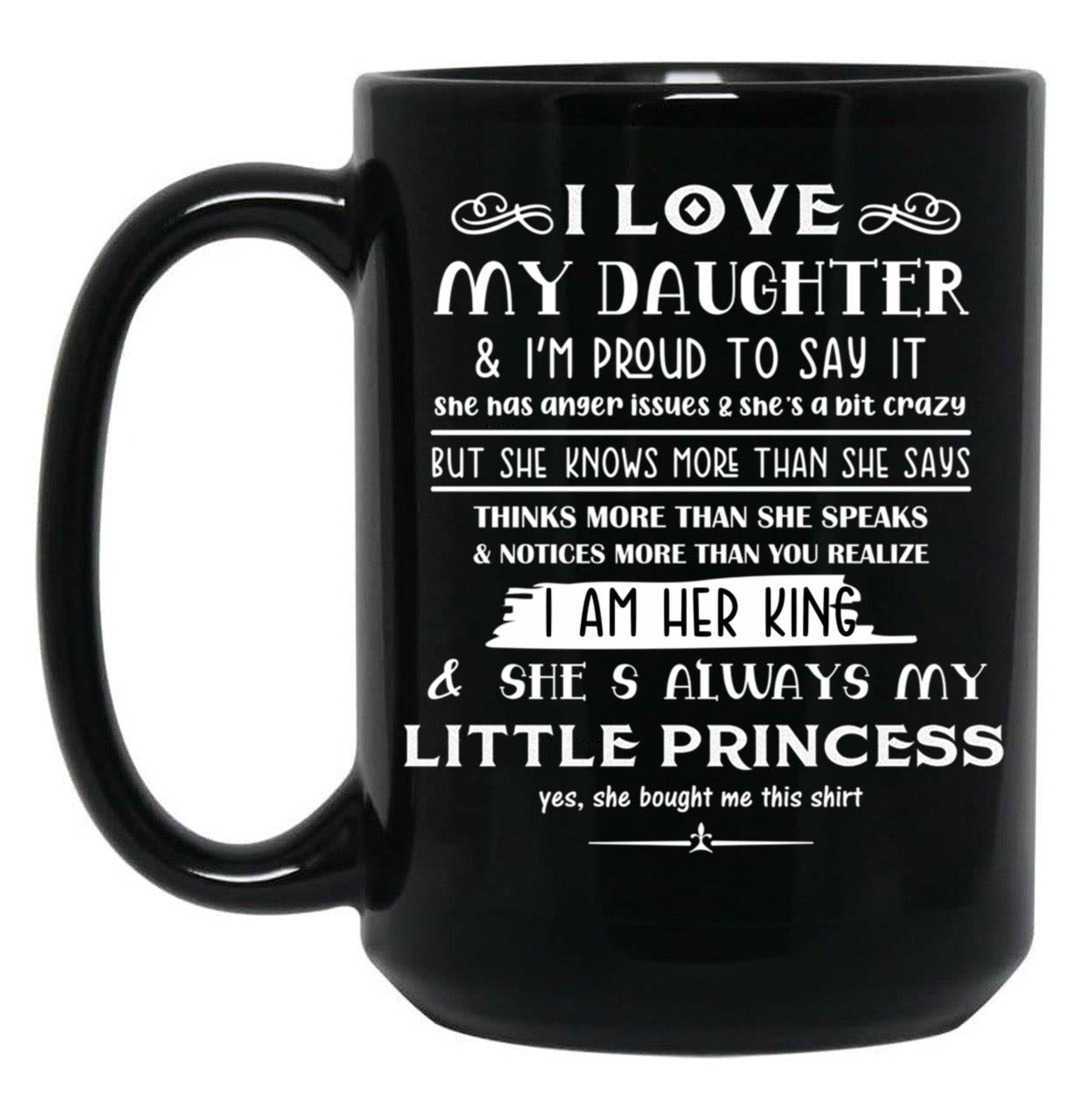 Daughter And Dad (1) Black Coffee Mug