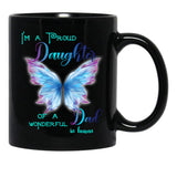 Daughter And Dad Black Coffee Mug - Black