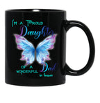 Daughter And Dad Black Coffee Mug - Black