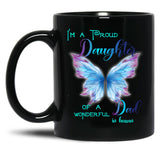 Daughter And Dad Black Coffee Mug