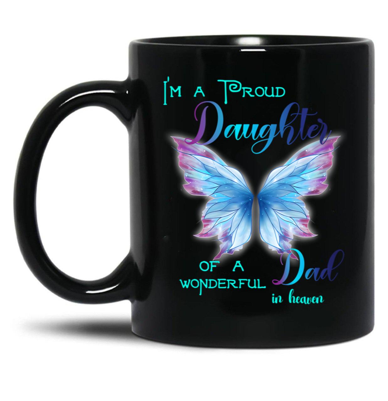 Daughter And Dad Black Coffee Mug