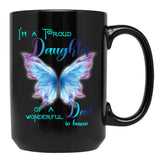 Daughter And Dad Black Coffee Mug - Black