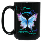 Daughter And Dad Black Coffee Mug