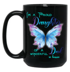 Daughter And Dad Black Coffee Mug